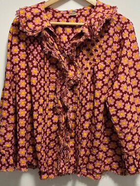 Ivy Jane | Poetry Top in Floral Rust | Women's Size Large